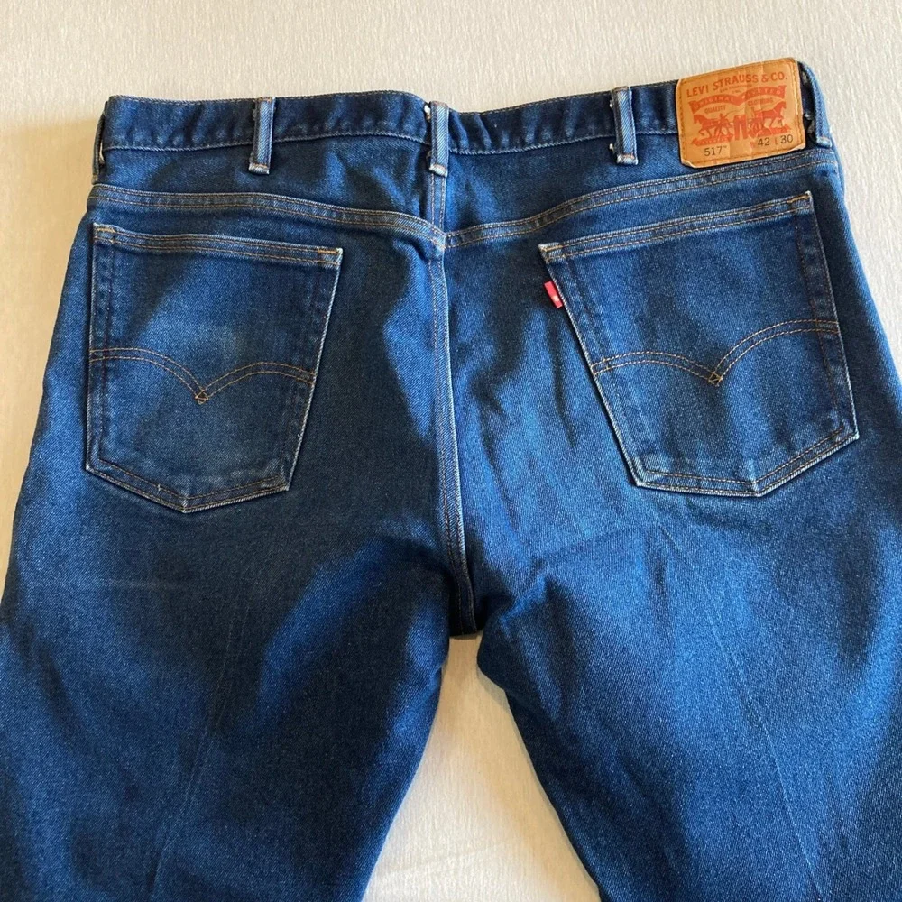 Levis 517 Jeans Mens 42x30 (Fit 41x30) Relaxed‎ Fit Straight Leg Blank Tab